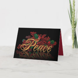 Festiva Navidades tarjeta de saludo PEACE
