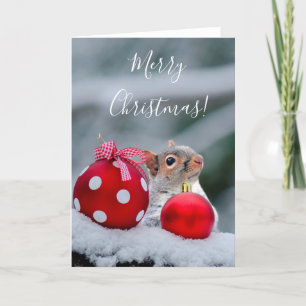 Festiva Navidades Tarjeta de saludo Squirrel