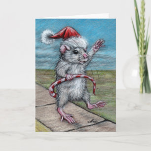 Festiva Navidades Tarjeta de vacaciones Rat