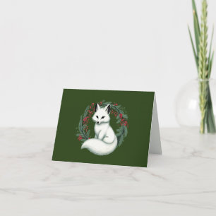 Festiva Navidades tarjeta de zorro