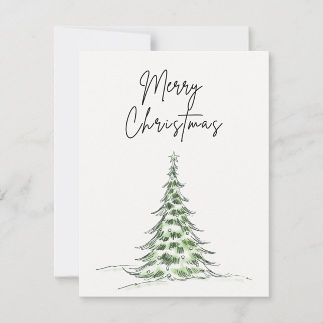Festiva Navidades Tarjeta "Feliz Navidad" - Árbol (Anverso)