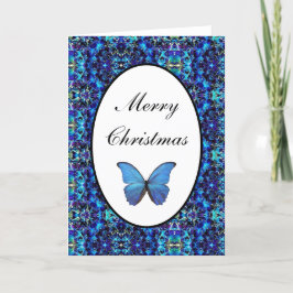 Festiva Navidades Tarjeta Morpho Azul Mariposa