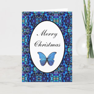 Festiva Navidades Tarjeta Morpho Azul Mariposa