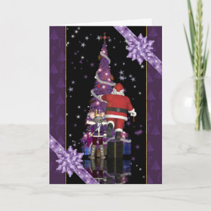 Festiva Navidades Tarjeta Santa Nutcracker Mouse vacacione