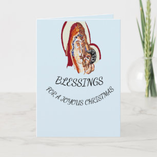 Festiva Navidades Tarjeta Virgen María y Jesucristo Señor