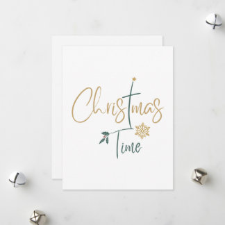 Festiva Navidades tiempo diseño hermoso - Tarjeta personal