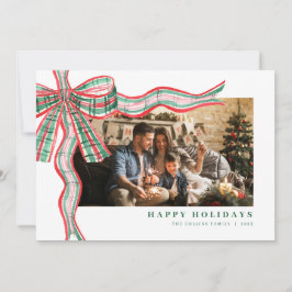 Festiva Navidades verdes rojos rompen tarjeta de vacacione