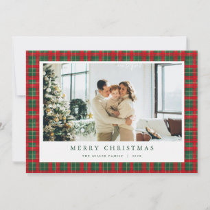 Festiva Navidades verdes y rojos con tarjeta de vacaciones