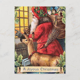 Festiva Navidades Vintage Santa postal