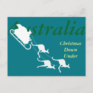 Festiva Navidades y postal gráfica de Australia para el añ