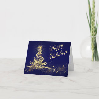 Festiva Navy, tarjeta de vacaciones corporativa de árbol c