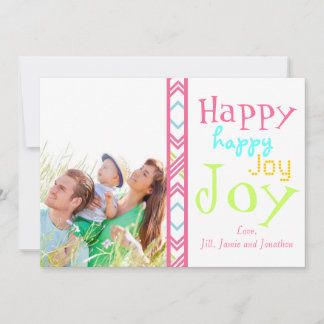 Festiva Neon Happy Joy Typography Tarjeta de fotografía na