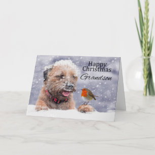 Festiva Nieto, navidad, tarjeta del perro de Terrier de