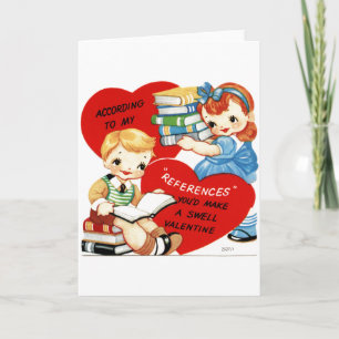 Festiva Niños vintage con libros Tarjeta de felicitación d