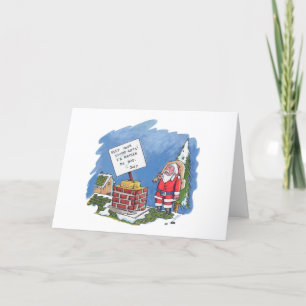 Festiva No a la tarjeta de felicitación de Santa