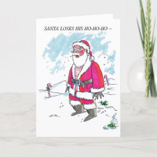 Festiva No hay tarjeta de felicitación de texto Ho-Ho-Ho c