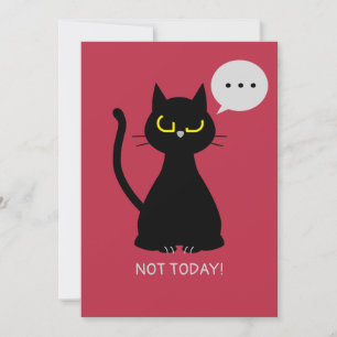 Festiva ¡NO HOY! Graciosa Tarjeta Grumpy de Saludo para Ga