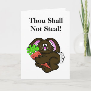 Festiva No Robarás Graciosa Tarjeta De Pascua