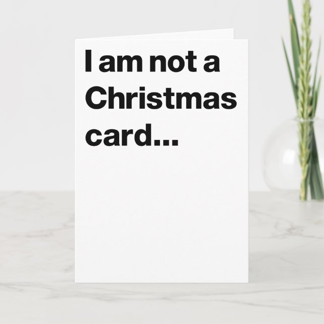 Festiva No soy una tarjeta de Navidad... (Anverso)
