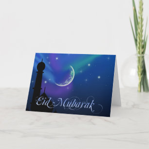 Festiva Noche mágica de Eid - tarjeta de felicitación