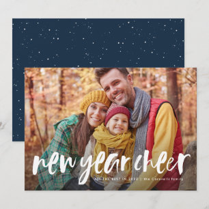 Festiva Nochevieja juguetona tarjeta de foto para escribir