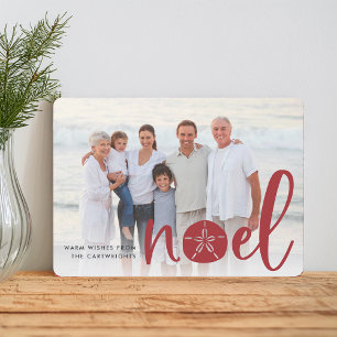 Festiva Noel costero   Tarjeta fotográfica de vacaciones