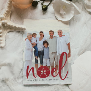 Festiva Noel costero   Tarjeta fotográfica de vacaciones