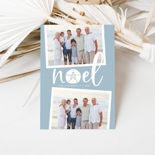 Festiva Noel costero   Tarjeta fotográfica de vacaciones