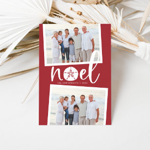 Festiva Noel costero Tarjeta fotográfica de vacaciones