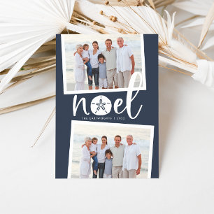 Festiva Noel costero   Tarjeta fotográfica de vacaciones