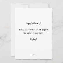 Nombre personalizado Tarjeta de tarta de cumpleaño