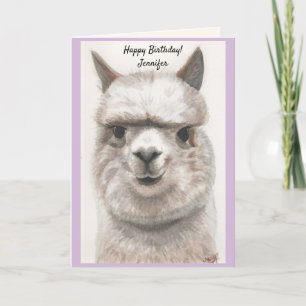 Festiva NOMBRE Personalizar la acuarela de la tarjeta de c