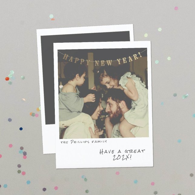 Festiva Nostálgica tarjeta de Año Nuevo fotográfica instan (Subido por el creador)