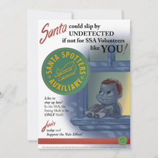 Festiva Nostálgica tarjeta de Navidades "Santa Spotters" d