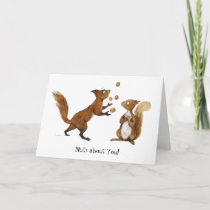 Festiva ¡Nueces sobre usted! Tarjeta de felicitaciones