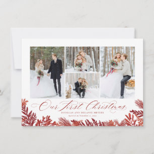 Festiva Nuestra primera tarjeta de fotos navideñas recién