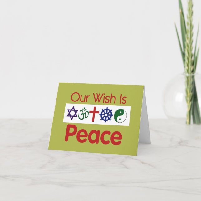 Festiva Nuestra tarjeta Wish PEACE (Anverso)