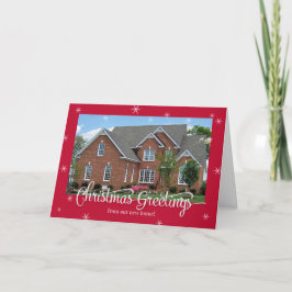 Festiva Nueva tarjeta de Navidades de fotos en casa