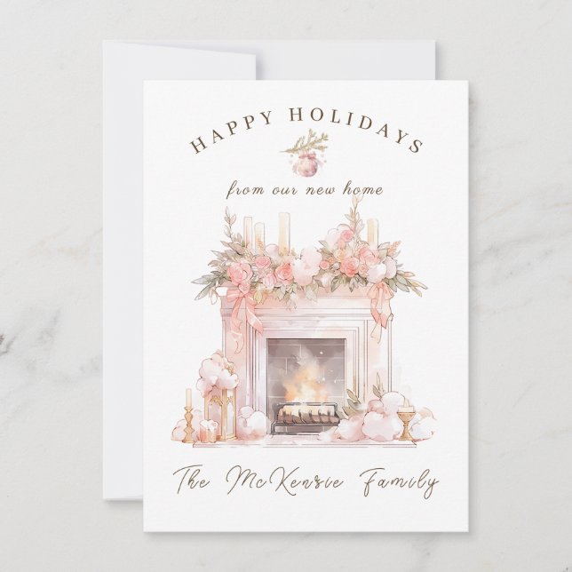 Festiva Nueva tarjeta de vacaciones para Navidades de la c (Anverso)