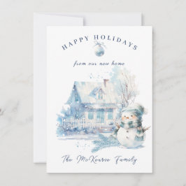 Festiva Nueva tarjeta de vacaciones para Navidades de niev
