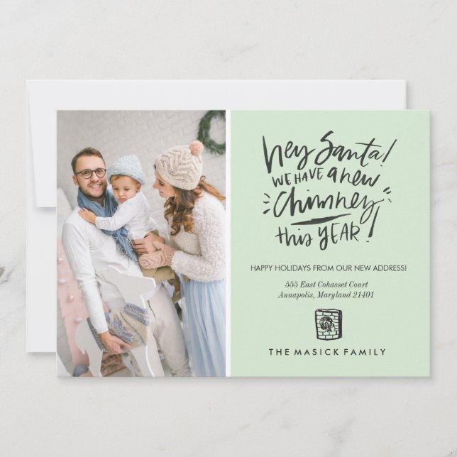 Festiva Nueva tarjeta fotográfica para vacaciones en China (Anverso)