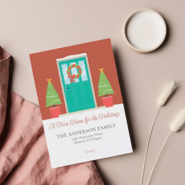 Festiva Nuevo hogar simple para la postal de vacaciones en (Subido por el creador)