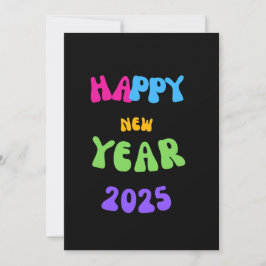 Festiva NUEVOS AÑOS EVE GREETINGS 2025 Tarjeta colorida