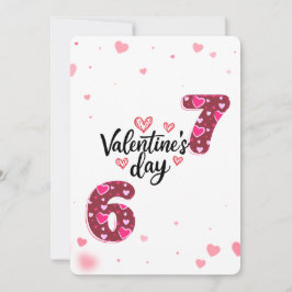 Festiva Números de Patrón de Corazón Moderno Tarjeta de Sa