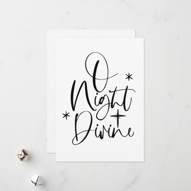 Festiva O Divina nocturna No foto Tarjeta de Navidades rel (Anverso/Reverso In Situ)