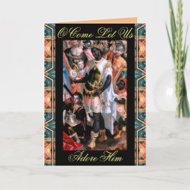 Festiva O Ven, déjanos Adorarle la tarjeta de Navidades