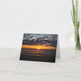 Festiva Ocean Sunrise con tarjeta de mensaje de solidarida