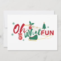 Oh Qué Diversión - Tarjeta de saludo de los Navida