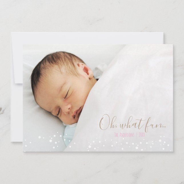 Festiva Oh Qué Divertida Retro de la tarjeta de fotos del  (Anverso)