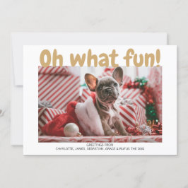Festiva Oh Qué Divertida Tarjeta de Navidades de patrón de